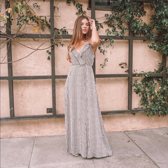 🌳 The Shady Oak Striped Maxi Dress - Picture 4 of 4